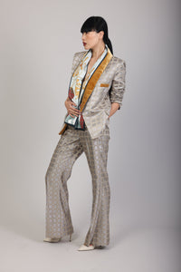 Rustic Flared Gold Suit Trousers