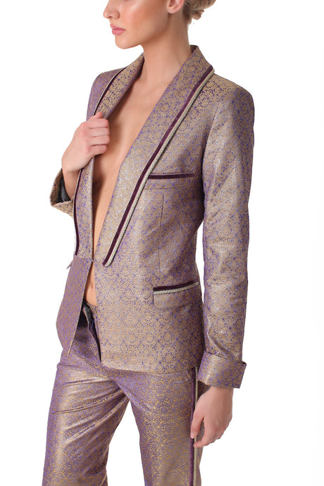 French Suit Silk & Velvet ( Suit & Jacket )