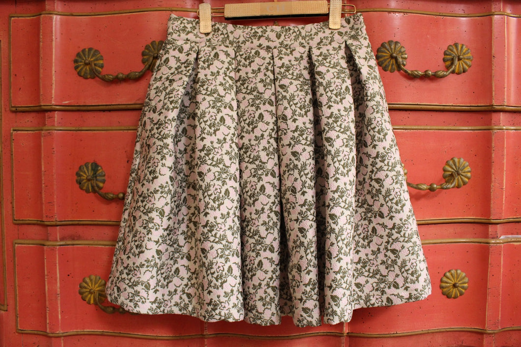 Cream Flower polo skirt