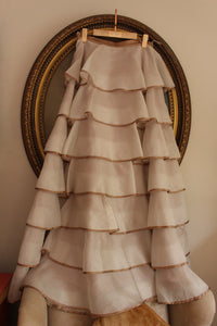 Silk organza layered skirt