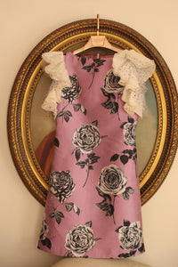 Pink Rose Ruffle Dress