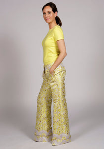 WISTERIA YELLOW BELL BOTTOM TROUSERS